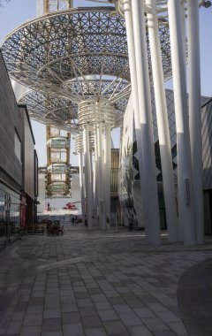 Dubai, BAE - 04.10.2021 Lighting tesisleri Dubai, BAE Meraas tarafından 