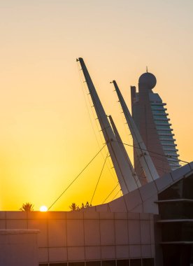 Dubai, BAE - 05.11.2021 Etisalat Dubai Genel Merkezi, BAE 'nin en büyük telekom şirketi.