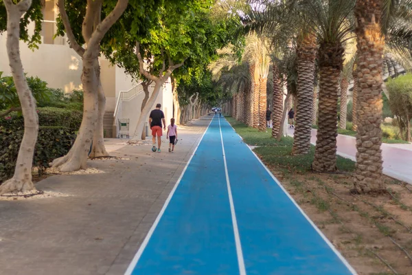 Dubaï Émirats Arabes Unis 2021 Jogging Pistes Cyclables Parc Ittihad — Photo