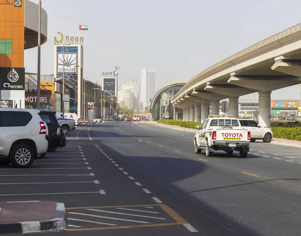 Dubaj Sae 2021 Časná Hodina Silnici Shaikh Zayed Poblíž Stanice — Stock fotografie