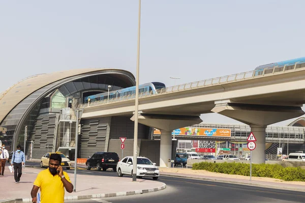 Dubai Emirados Árabes Unidos 2021 Hora Chegada Estrada Shaikh Zayed — Fotografia de Stock