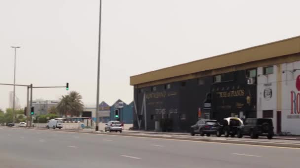 Dubai Uae 2021 Traffic Qouz Area City Street — Stockvideo