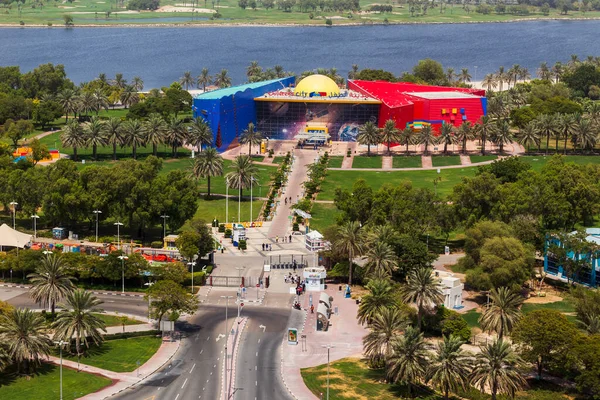 Dubai, BAE - 07.22.2021 Creek Park ve Çocuk Şehri Girişi.