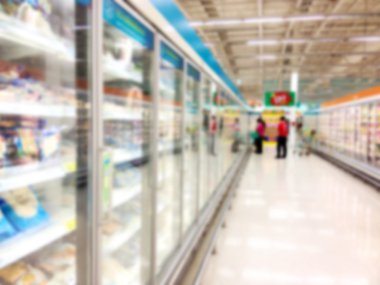 süpermarket mağaza için arka plan bulanık