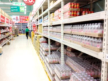 süpermarket mağaza için arka plan bulanık