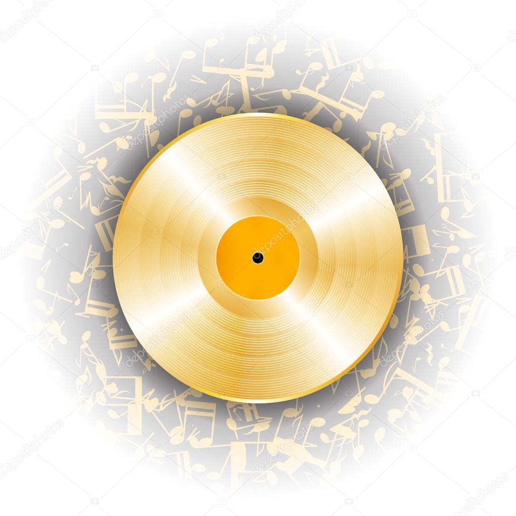 music gold vinyl record