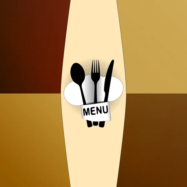 Menu restaurant avec chef cuisinier — Image vectorielle