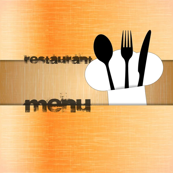 Menu restaurant avec chapeau de chef uno — Image vectorielle