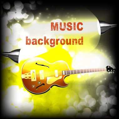 Aydınlatma ve kıvılcım ile Caz gitar