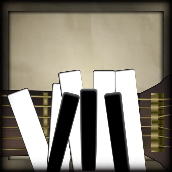 Gitarr-och pianotangenter i form av fingrar — Stock vektor