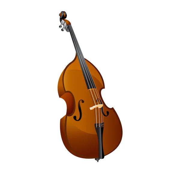 Classical contrabass isolated object — Stock Vector