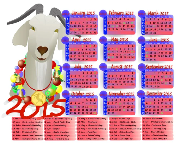 Календарный год козы — стоковое фото