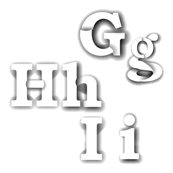 复合字母 ghi — 图库矢量图片