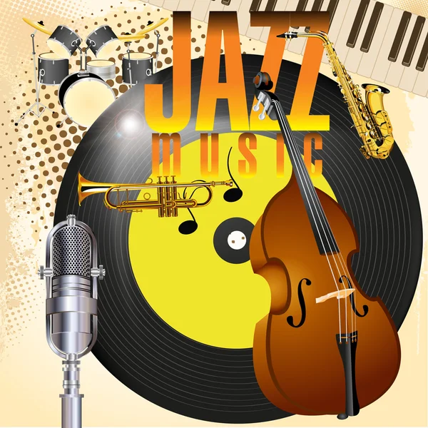 Musique jazz — Image vectorielle