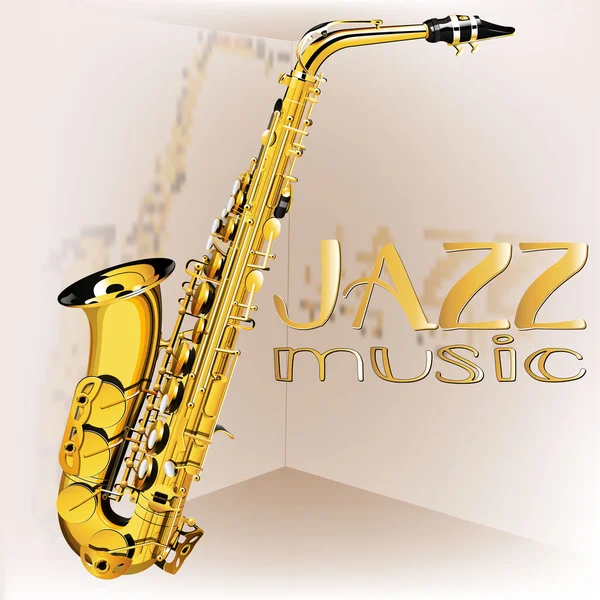 Saxophone Jazz music — Stock Vector