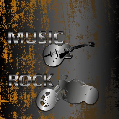 rock müzik metal bir arka plan üzerinde