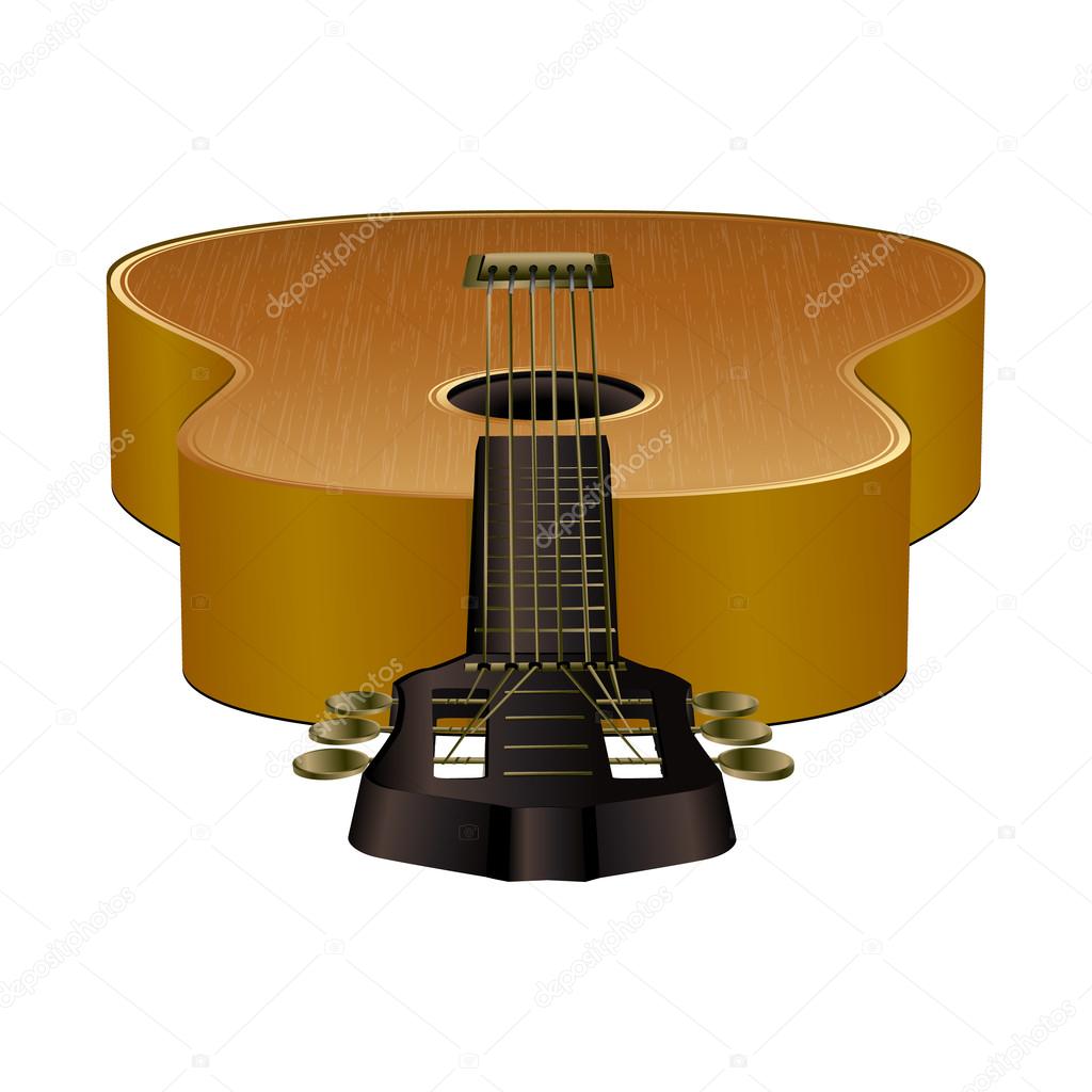 acoustic guitar in the projection