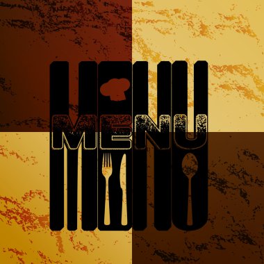 restaurant menu with modified letters 2