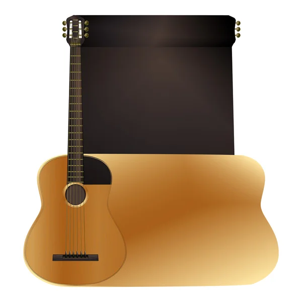 Background acoustic guitar — Stock Vector