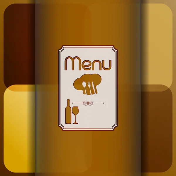 Modèle de menu avec ruban pour une inscription 3 — Image vectorielle