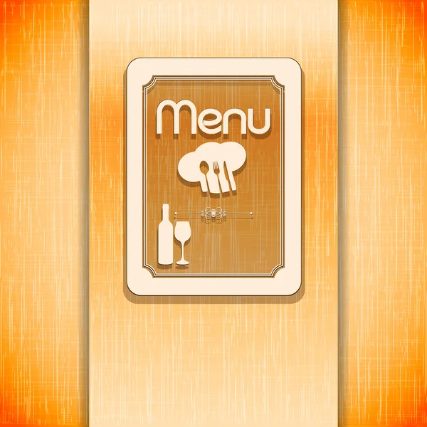 Menu template with ribbon for an inscription 9 — Stockvector