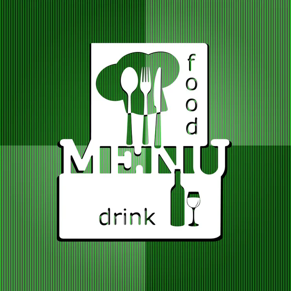 绿色餐厅菜单 5 — 图库矢量图片