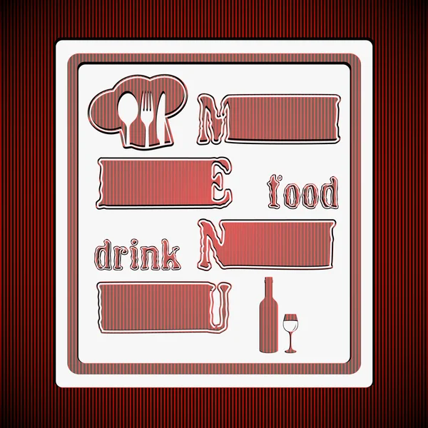 Red restaurant menu — Stock Vector