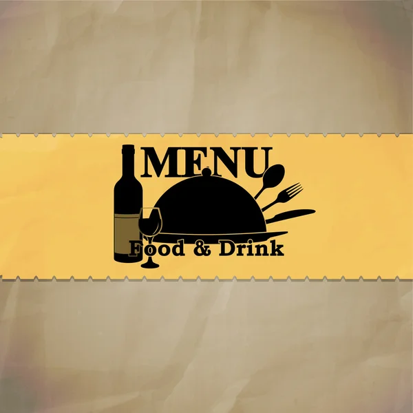 Menu restaurant chemin et course — Image vectorielle