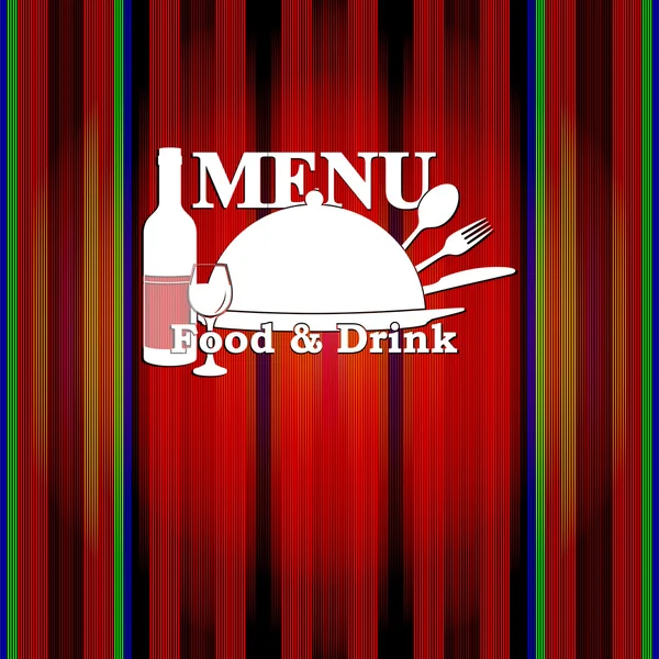 Restaurant Menü Essen und Trinken — Stockvektor