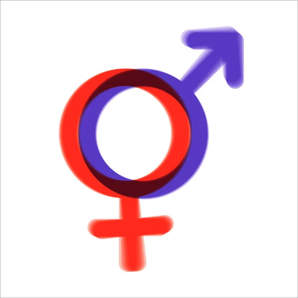 Mannen en vrouwen symbool. Gendergelijkheid symbool. Vrouwen en mannen moeten altijd gelijke kansen hebben. Vector illustratie. Vlak. — Stockvector