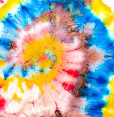 Sarı kravat boyası. Die Round Print. Batik Çemberi Dekorasyon Tasarımı. 1960 model kravat boyası. Bohem İkat dokusu. Rose Closeup Fırça İzi. Yuvarlak Tiedye 60 'lar. Eğlence Sarmalı.