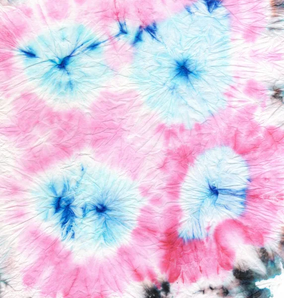Rose Tie Dye Tingido Tecido Redondo Camisa Batik Lavado Impressão — Fotografia de Stock