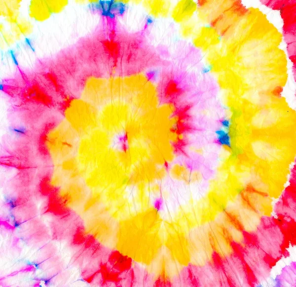 Rose Tie Dye Die Design Textile Fun Apparel Print 1970S — Stock Photo, Image