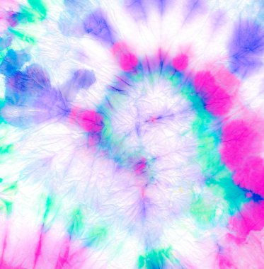 Neon Psychedelic Kaleydoskop. Boyalı hippi kumaşı. Tonal Old Giyim Tasarımı. 1960 'ların Psikedelik Kaleydoskobu. Suluboya Eski Boya. Kız Rengi Parlak Yazdırma.