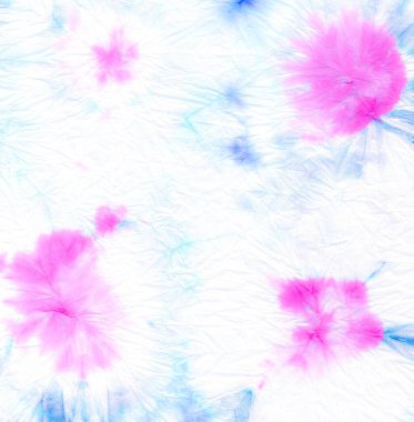 Tek boynuzlu at Psychedelic Kaleydoskop. Tye Circular Tasarım. Renkli havalı soyut doku. 1970 'lerin Psikedelik Kaleydoskop' u. El yapımı Batik Deseni. Pembe Denim Boyası.