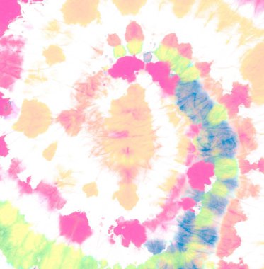 Mermaid Psychedelic Kaleidoscope. Dye Color Art. Clothes Ikat Closeup Paint. 1970s Psychedelic Kaleidoscope. Rainbow Cool Pattern. Rainbow Apparel Tonal Art. 