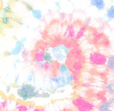 Fantasy Psychedelic Kaleidoscope. Dyed Swirl Artwork. Tonal Old Washed Print. 70s Psychedelic Kaleidoscope. Handmade Ikat Design. Girly Colorful Brush Background. 