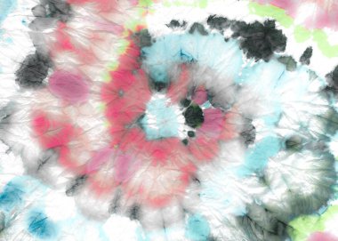 White Tie Dye. Tiedye Spiral Pattern. Clothes Fun Abstract Fabric. 70s Tie Dye. Bohemian Fun Artwork. Green Abstract Textile Pattern. Peace Dyed 60s. Boho Color.