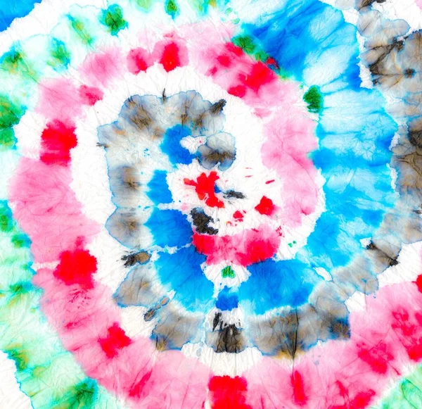 Red Tie Dye Die Peace Fabric Impression Classique Denim Boho — Photo