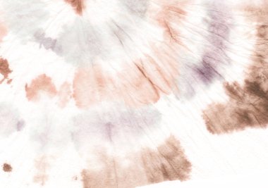  White Tie Dye Wash. Tiedye Boho Shirt Illustration.  Grunge Simple Psychedelic Tie Dye Wash. Traditional Brown Illustration. Silk Tie Dye Wash. Spiral Die Boho. Die Painting. 