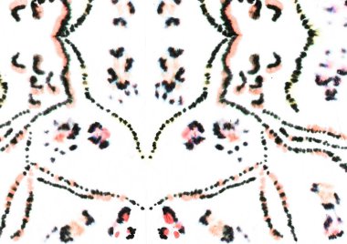 Cheetah Painted Leopard Print. Repeat Orange Camouflage Pattern. Stripes Retro Hand Illustration. Painted Leopard Print. Abstract Realistic Silhouette Background. Panther Tribal Fur.