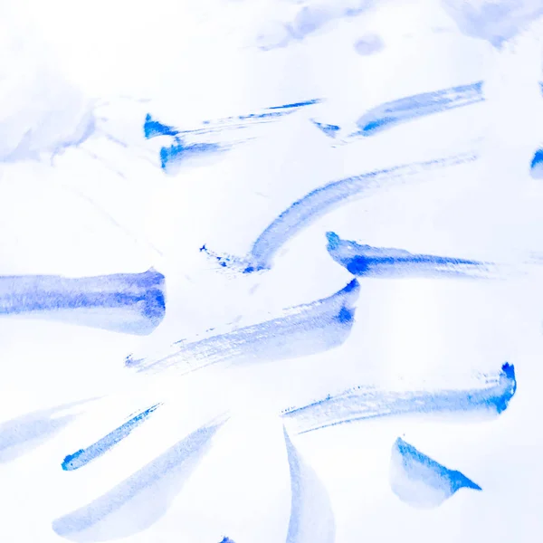 笔刷笔刷模板 海洋画笔水花图案 亚洲涂鸦手书印刷 背景笔刷模板 艺术的Indigo Paintbrush Aqua Illustration — 图库照片
