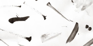 Fırça darbesi şablonu. Kağıt Fırça Hattı Tekstili. Çin Yaratıcı El Yazısı Dekorasyonu. Arkaplan Fırça Darbesi Şablonu. Çocuksu Kağıt Lekesi. Kahverengi.