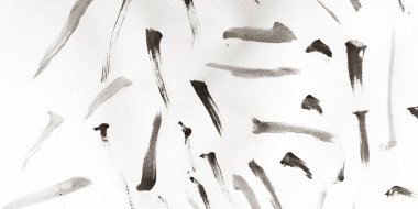 Fırça darbesi şablonu. Eski Kirli Su Sıçratma Kumaşı. Japon Yaratıcı El Yazısıyla Resim. Arkaplan Fırça Darbesi Şablonu. Sanatsal Beyaz Leke. Çince.