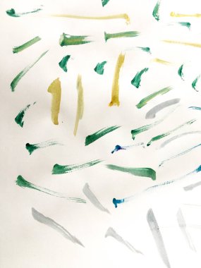 Fırça darbesi şablonu. Renkli mürekkep elementi. Japon Yaratıcı Fırça Darbesi Süslemesi. Arkaplan Fırça Darbesi Şablonu. Çocuksu kağıt fırçası. Renkli Sanat.