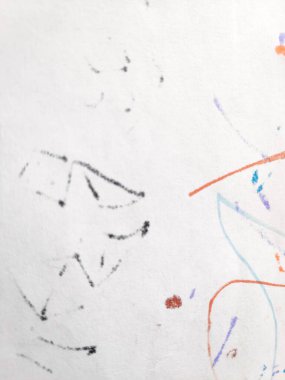 Üçgen Tasarım Elementleri Arkaplanı. Fırça Tırmık Çizimi. Duvar Sanatı Tuvali. Grafiksel Çocuksu Düzen. Çocuk Resimlerini Tırmala. Basit Resim.