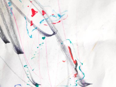 Üçgen Tasarım Elementleri Arkaplanı. El yapımı İskandinav boyası. Duvar Sanatı Tuvali. Güzel Çocuk Kartı. Kirli Bebek Yazıcısı. Mutlu Skeç.