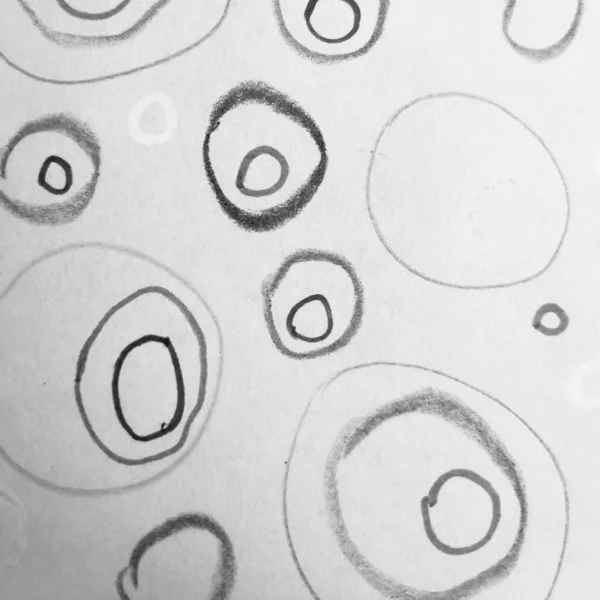 Handschriftliche Kreise Spiral White Funny Marker Wallpaper Vorhanden Graphic Children — Stockfoto