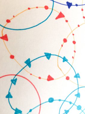 El yazısı çemberler. Leke Çizgisi Suluboya Sanatı. Modern doğum günü teknolojisi. Hippi Konfeti Arkaplanı. Arka planda el yazması çemberler. Benek Boyası.