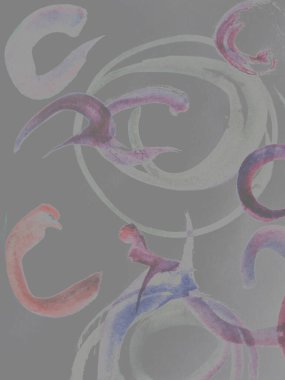 Daireler. Oval Kahverengi Grunge Akrilik Arkaplan. Mozaik Doğu İşletmeleri. Vintage Splatter. Arka plan çemberleri. Gri çizgi. Pastel Eğlence.